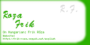 roza frik business card